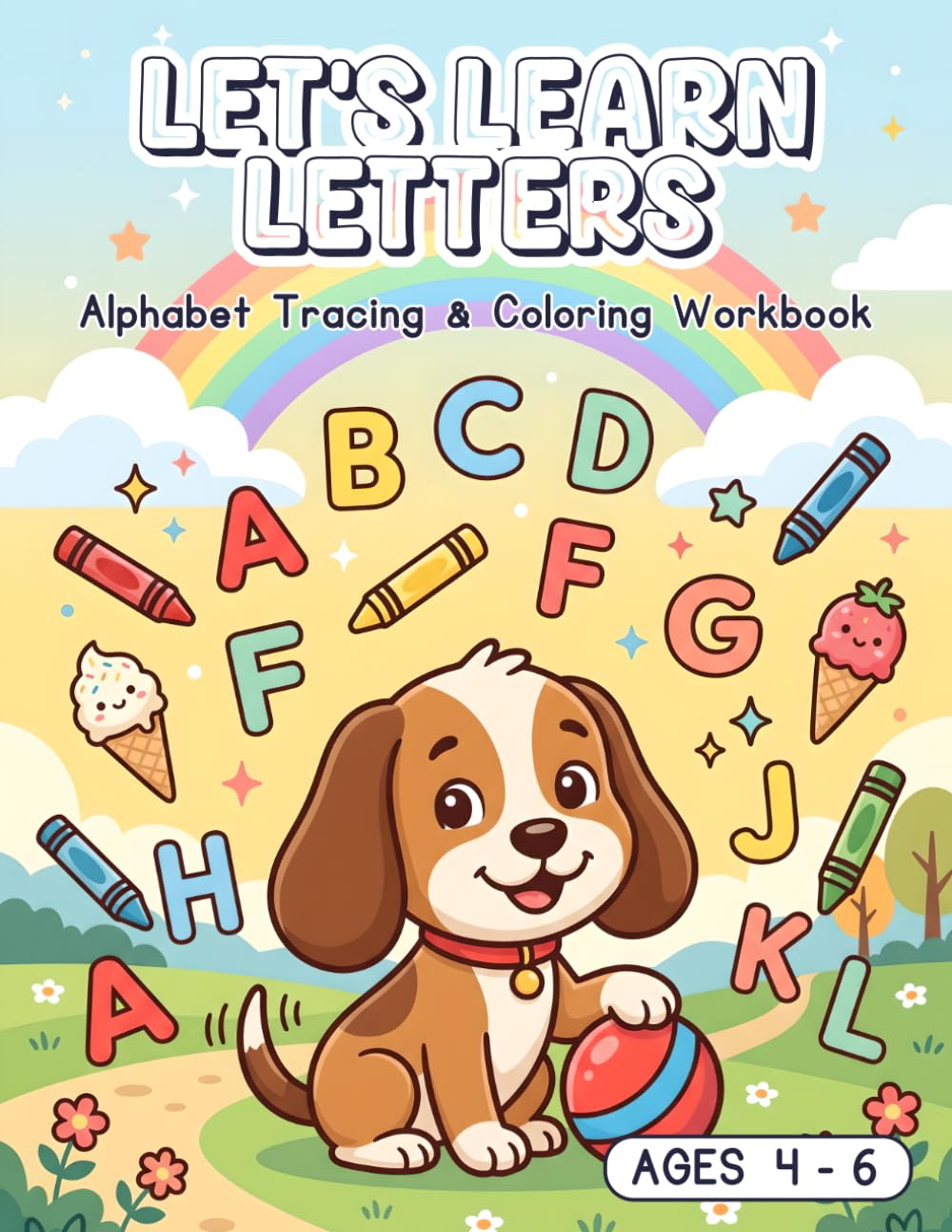 Cover of Let's Learn Letters: Alphabet Tracing & Coloring Workbook